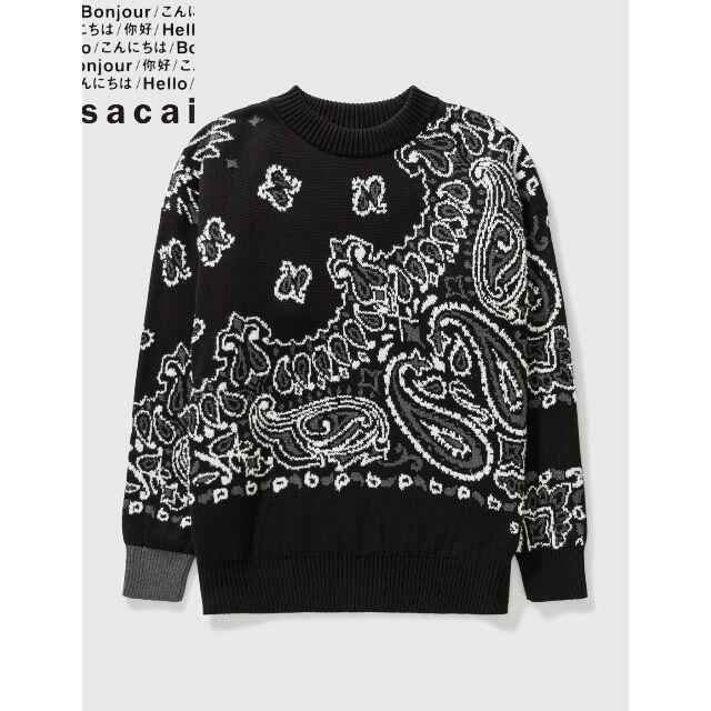 誠実】 sacai プルオーバー バンダナニット SACAI - ニット/セーター
