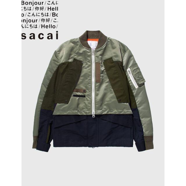 SACAI ナイロンツイル ミックス ブルゾンジャケット