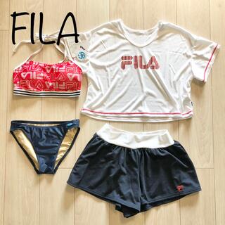 フィラ(FILA)の新品 FILA フィラ 水着 4点セット ビキニ Tシャツ WT XL(水着)