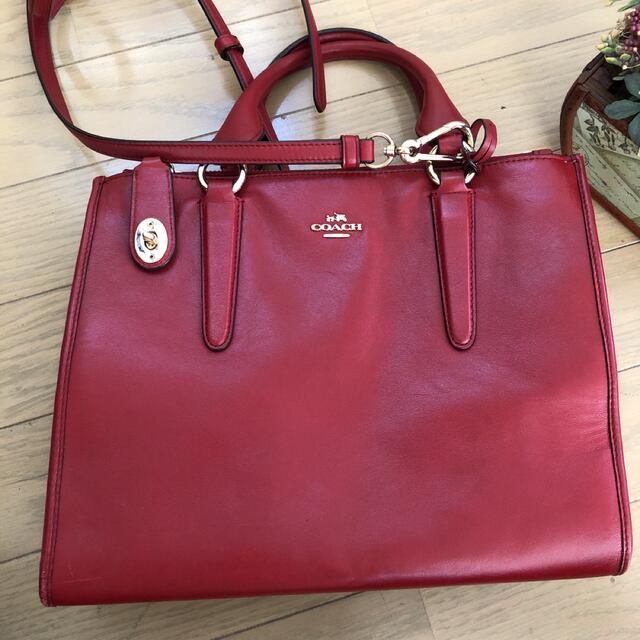 コーチ COACH バッグ クロスビー キャリーオール レザー レッド 赤
