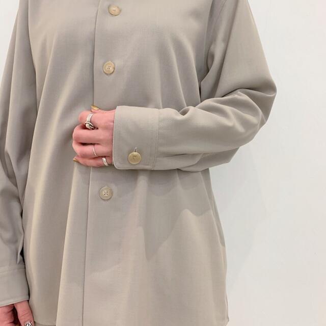 AURALEE HARD TWIST WOOL DOBBY LONGSHIRTS