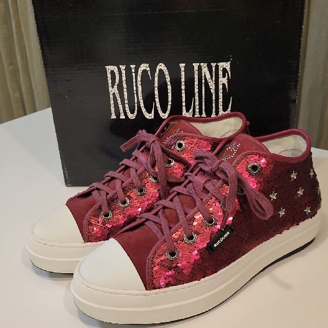 未使用 RUCO LINE ルコライン ミドルカットスニーカー 38(24cm) レディースの靴/シューズ(スニーカー)の商品写真
