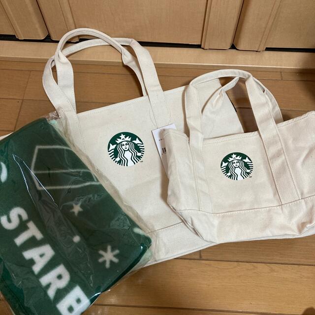 Starbucks Coffee(スターバックスコーヒー)のスターバックス　福袋　トートバッグ　ブランケット レディースのバッグ(トートバッグ)の商品写真