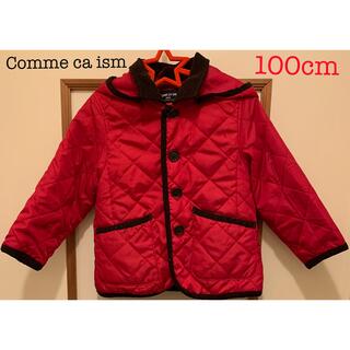 コムサイズム(COMME CA ISM)のコムサイズム 中綿 キルト ブルゾン ジャケット 赤 100cm(ジャケット/上着)