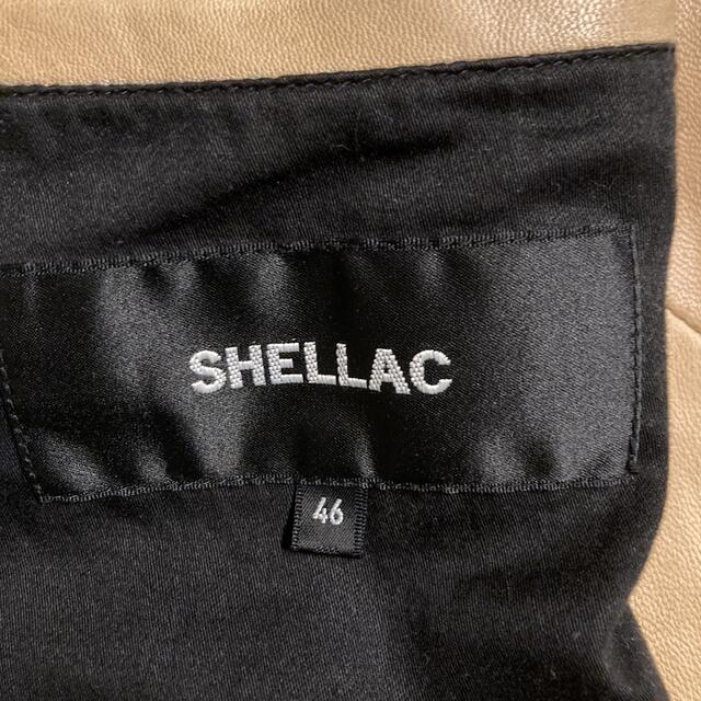 SHELLAC(シェラック)のシェラック　レザー　ジャケット　フード　46 ベージュ メンズのジャケット/アウター(レザージャケット)の商品写真