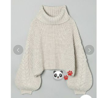 ジーナシス(JEANASIS)のジーナシス  新品 🐼🐾  タートルセーター  ケーブルショートセーター(ニット/セーター)