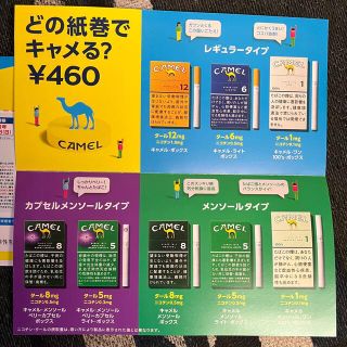 ローソン限定　キャメル　タバコ無料引換券　紙巻シリーズ商品無料引換券(その他)