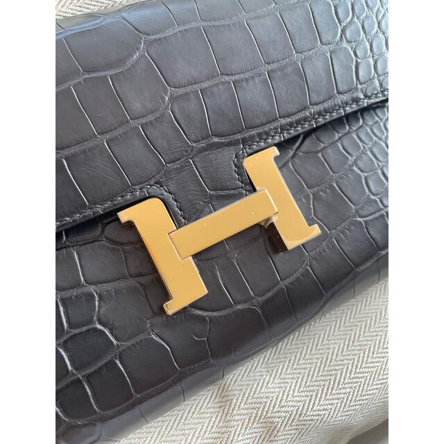 Hermes(エルメス)の【新品】HERMES コンスタンス ロングウォレット マットクロコ ブラック メンズのファッション小物(長財布)の商品写真