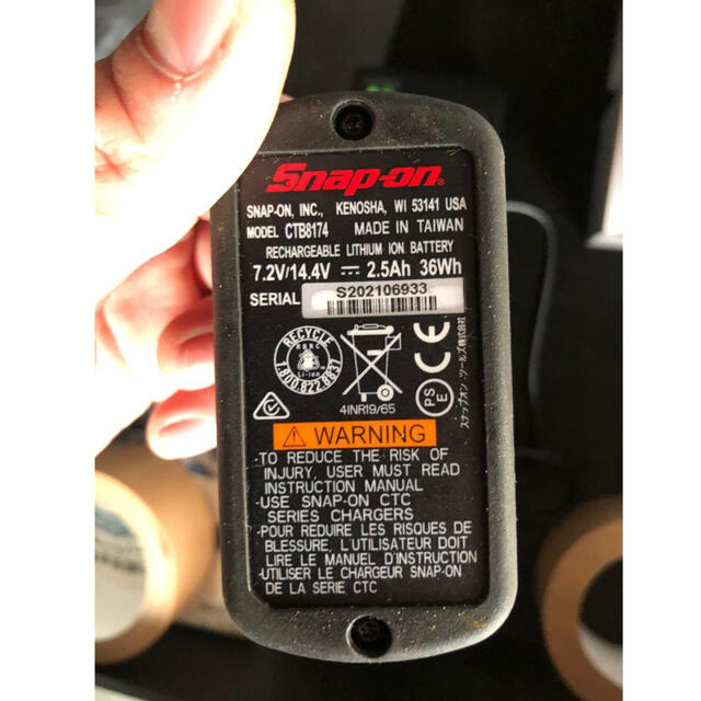 Snap-on スナップオン 14.4Vバッテリー CTB8174 純正品 - 自動車 Snap-on スナップオン 14.4Vバッテリー CTB8174 純正品 - 自動車