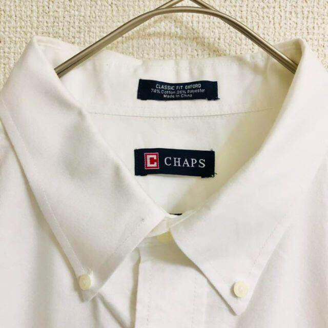 CHAPS(チャップス)の《CHAPS》チャップス 白シャツ ビッグサイズ XXL ホワイト メンズ 古着 メンズのトップス(シャツ)の商品写真