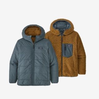 パタゴニア(patagonia)のボーイズ・リバーシブル・レディ・フレディ・フーディ(ダウンジャケット)