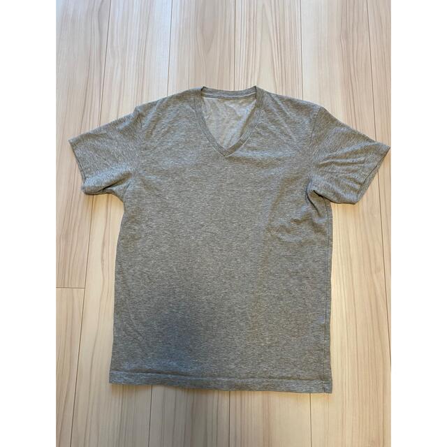 UNIQLO(ユニクロ)のユニクロ　グレー　Tシャツ　サイズM メンズのトップス(Tシャツ/カットソー(半袖/袖なし))の商品写真