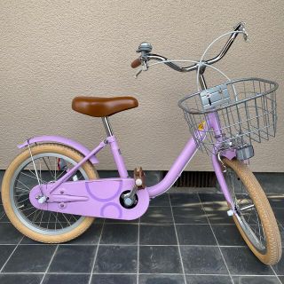 こども自転車　16インチ　パープル(自転車)