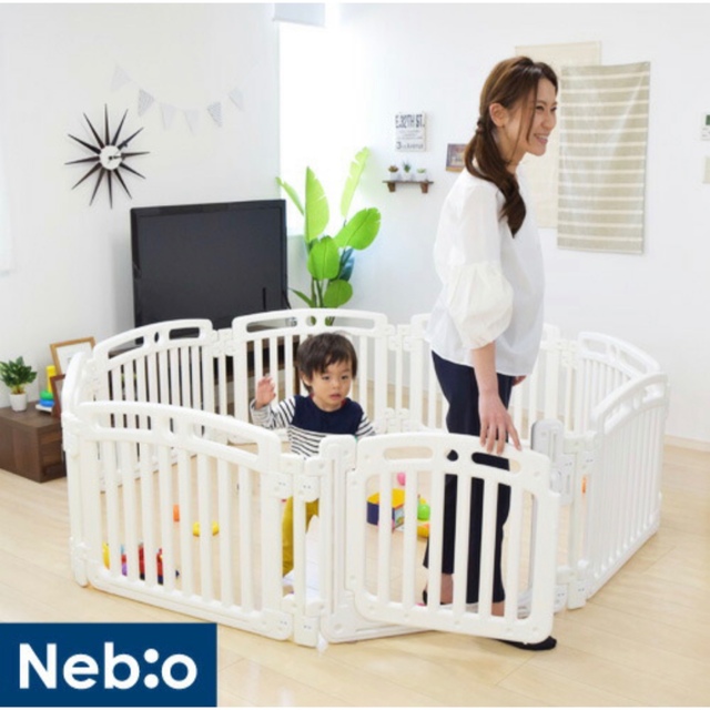 【chacha様専用】Nebio ベビーサークル　Quet 8枚パネル キッズ/ベビー/マタニティの寝具/家具(ベビーサークル)の商品写真