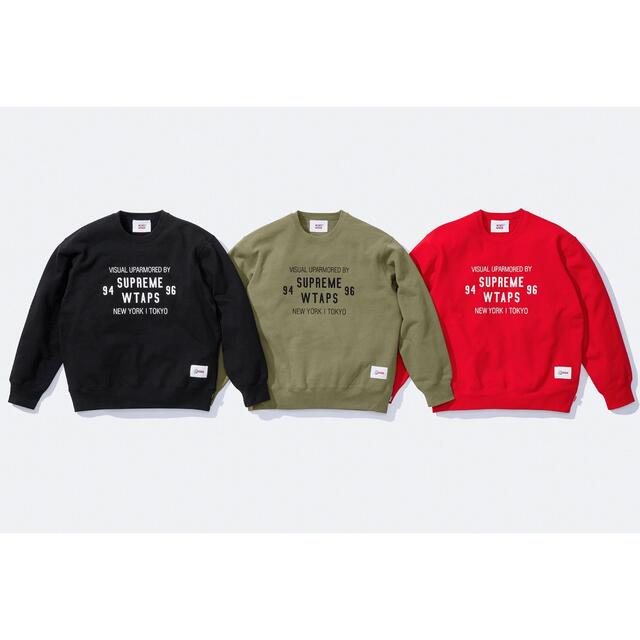 WTAPS Supreme Crewneck 赤　レッド　クルーネックwtaps