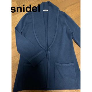 スナイデル(SNIDEL)のsnidelショールカラーのロングニットジャケット(テーラードジャケット)