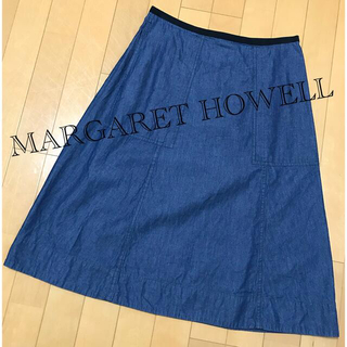 マーガレットハウエル(MARGARET HOWELL)のMARGARET HOWELL DENIM SKIRT(ひざ丈スカート)