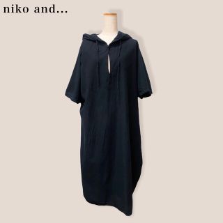 ニコアンド(niko and...)のsale【niko and…】サイドスリットワンピース　ブラック　ニコアンド(ロングワンピース/マキシワンピース)