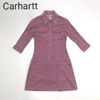 カーハート(carhartt)のCarhartt カーハート 七分袖ネルシャツワンピース(ひざ丈ワンピース)