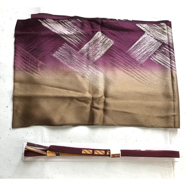 ○新品○帯揚げ帯締めセット 紫/茶色系 - 和装小物