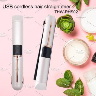 ヘアアイロン ストレート カール ミニ USB充電式　携帯便利軽量 家庭/旅行用(ヘアアイロン)