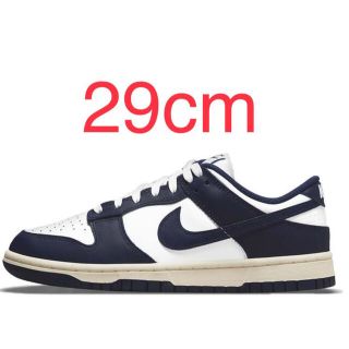 ナイキ(NIKE)のNIKE W DUNK NAVY ナイキ ダンク ホワイト ネイビー 29 (スニーカー)