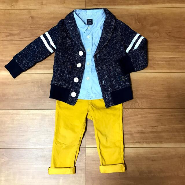 mou jon jon(ムージョンジョン)の【美品】ムージョン　カーディガン キッズ/ベビー/マタニティのキッズ服男の子用(90cm~)(カーディガン)の商品写真