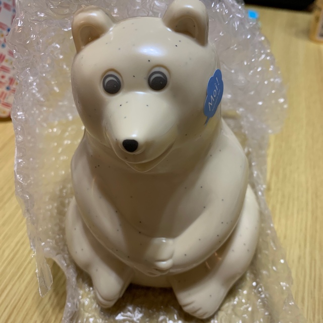 polar bear しろくま 貯金箱 北欧 シロクマ 本体 目がグレー レア