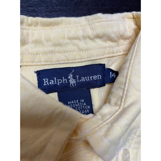 Ralph Lauren(ラルフローレン)のラルフローレン 長袖ボタンダウンシャツ イエロー キッズ/ベビー/マタニティのキッズ服男の子用(90cm~)(ブラウス)の商品写真