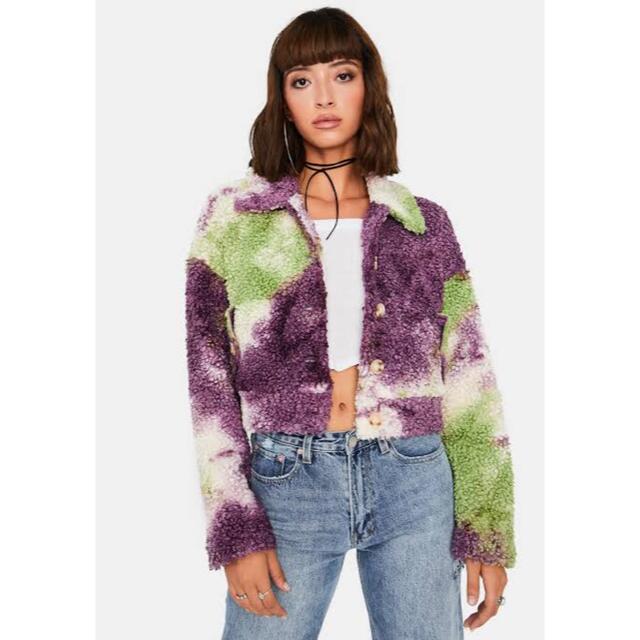 TOMMYHILFIGERALL BUNDLED UP TIE DYE SHERPA JACKET