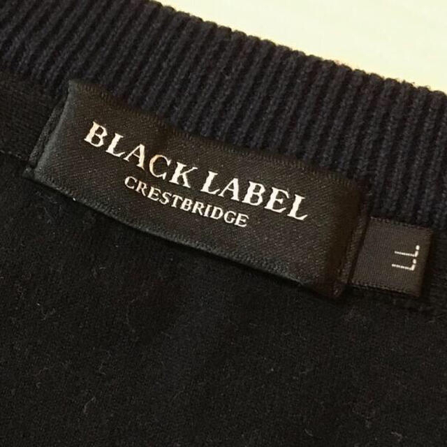 BLACK LABEL CRESTBRIDGE(ブラックレーベルクレストブリッジ)のブラックレーベル クレストブリッジ パッチワーク ドッキング ニットソー ニット メンズのトップス(ニット/セーター)の商品写真