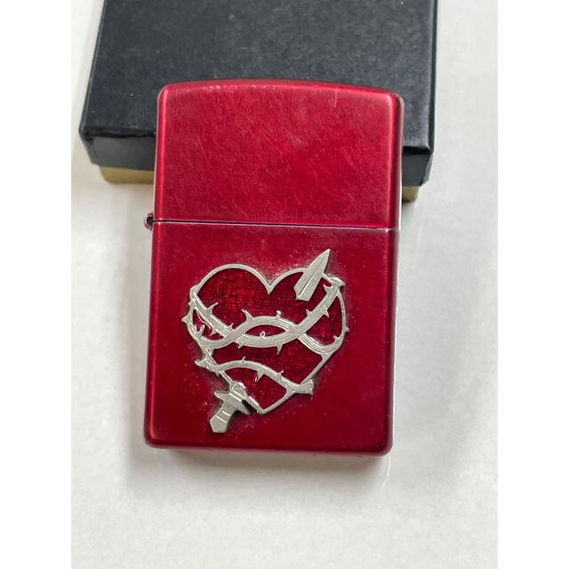 ZIPPO(ジッポー)のZIPPO ハートアタックエンブレム 中古品 メンズのファッション小物(タバコグッズ)の商品写真