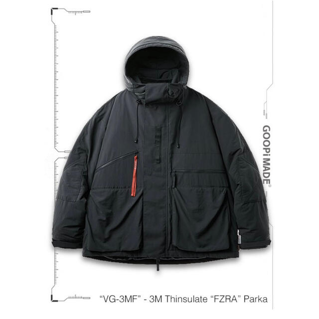 ダウンジャケットGoopimade 3M Thinsulate FZRA Parka サイズ2