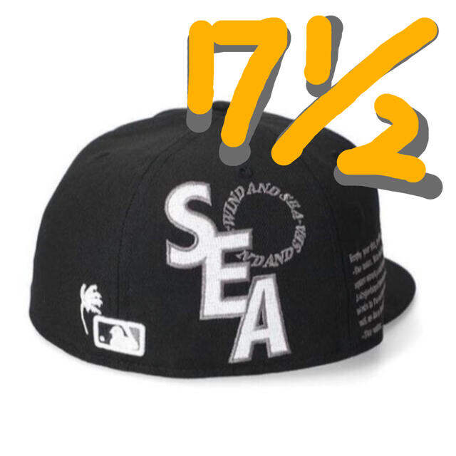 wind and sea × new era  ブラック　7 1/2 キャップ