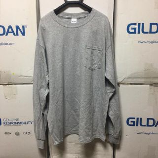 ギルタン(GILDAN)のGILDANギルダン☆ロンT☆長袖無地Tシャツ☆ポケット付き☆スポーツグレー★S(Tシャツ/カットソー(七分/長袖))