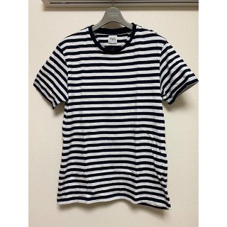 ザラ(ZARA)の【送料無料】ZARA ザラ ボーダー カットソー Tシャツ ネイビー 40 L(Tシャツ/カットソー(半袖/袖なし))