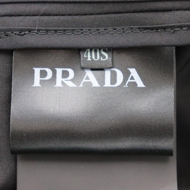 ◆美品◆PRADA◆ナイロンコート◆ラウンドカラー◆ブラック◆Ａライン