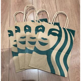 スターバックスコーヒー(Starbucks Coffee)のスタバ❤️ショップ袋4枚セット(ショップ袋)