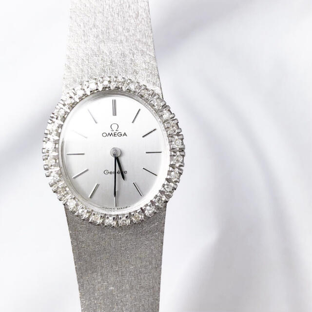 OMEGA - 【仕上済】オメガ ジュネーブ シルバー ブレス ダイヤ レディース 腕時計