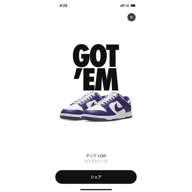 NIKE(ナイキ)のNike Dunk Low  Championship Court Purple メンズの靴/シューズ(スニーカー)の商品写真