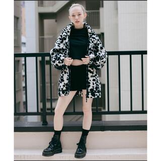 エックスガール(X-girl)のDALMATIAN OUTDOOR BOA RIDERS JACKET(ライダースジャケット)