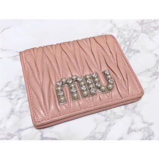 miumiu - miumiu 2つ折り財布 マテラッセ ビジューの通販 by ୨୧