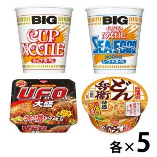 大盛りカップ麺セット　20食　日清　カップヌードル　どん兵衛