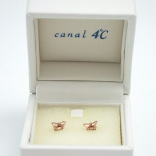 カナルヨンドシー(canal４℃)の【美品】canal 4℃　ピアス　K10 リボン　箱付き(ピアス)