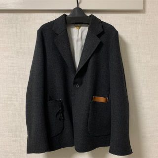 サンシー(SUNSEA)のSUNSEA 19AW カットオフメルトンジャケット サイズ2 ブラック(テーラードジャケット)