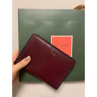 ケイトスペードニューヨーク(kate spade new york)の【Kate Spade】マルーン　二つ折り財布(財布)