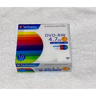 ミツビシケミカル(三菱ケミカル)のバーベイタム DVD-RW 4.7GB PCデータ用 2倍速対応 10枚 DHW(PC周辺機器)