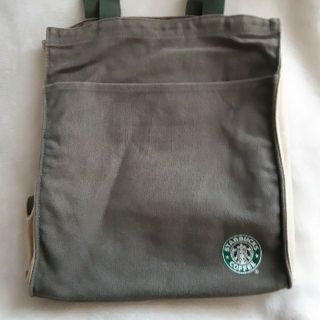 スターバックスコーヒー(Starbucks Coffee)のSTARBUCKS　スターバックス　トートバッグ　ショルダーバッグ　カーキ(トートバッグ)