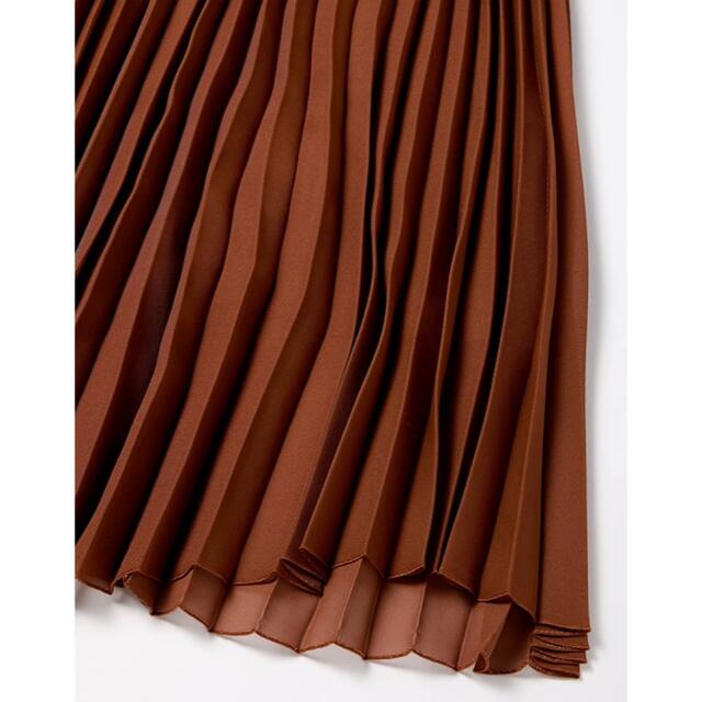 Mila Owen(ミラオーウェン)のミラオーウェン　プリーツスカート　ブラウン レディースのスカート(ロングスカート)の商品写真