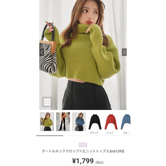 GRL(グレイル)のグレイル　タートルネッククロップド丈ニットトップス レディースのトップス(ニット/セーター)の商品写真